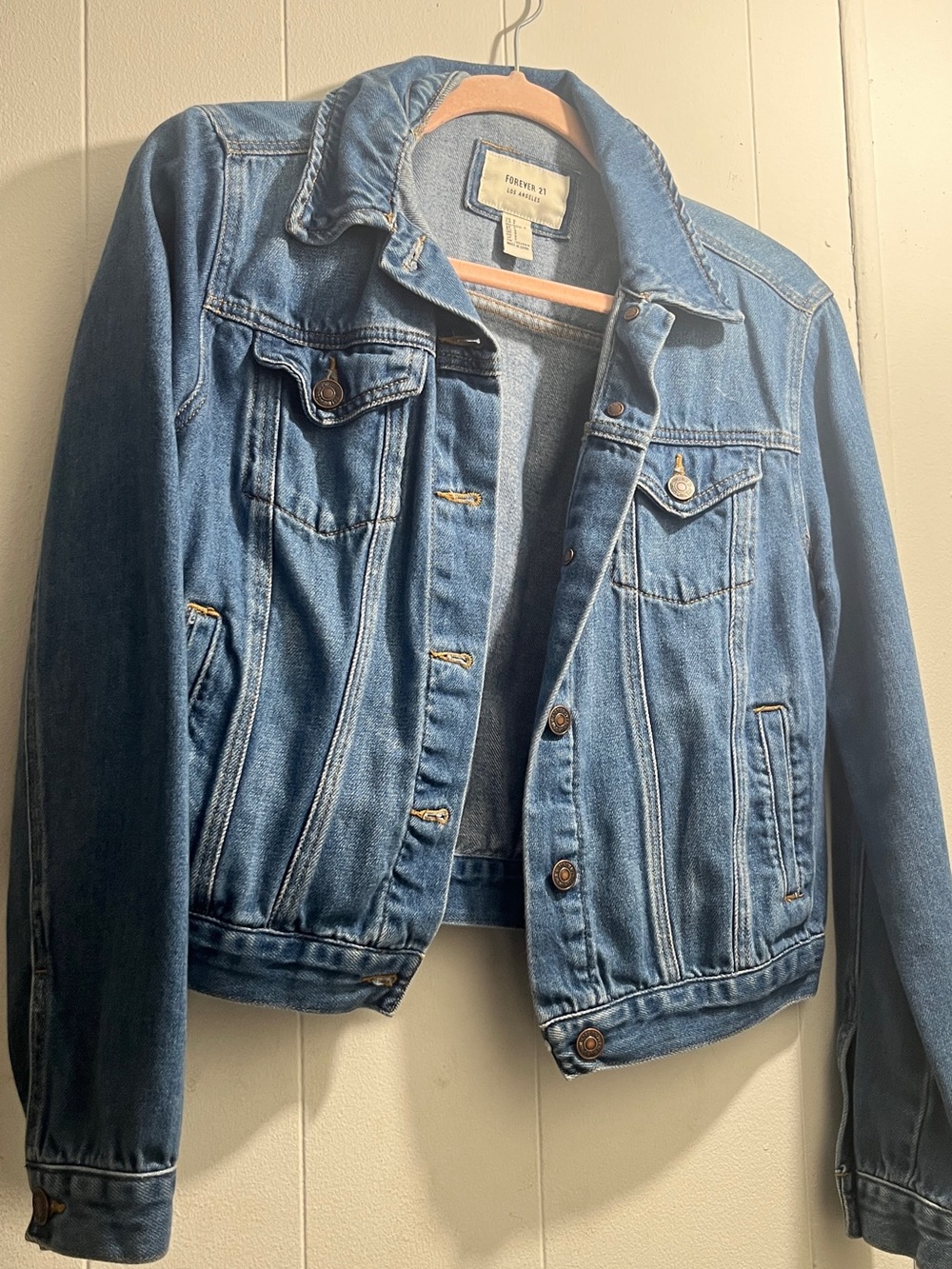 Forever 21 Medium Blue Denim Trucker Jacket